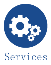 Three gears with the label 'Services'
