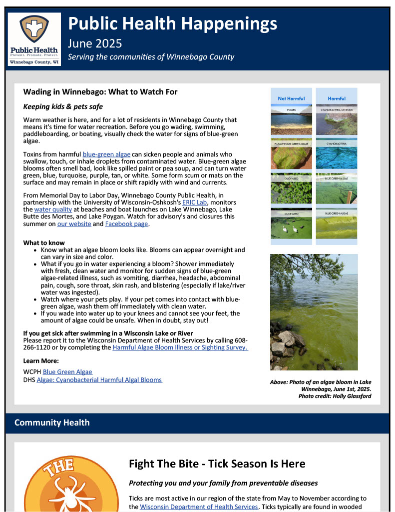 June 2025 newsletter Public Health Happenings