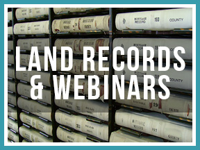 Land Records and Webinars