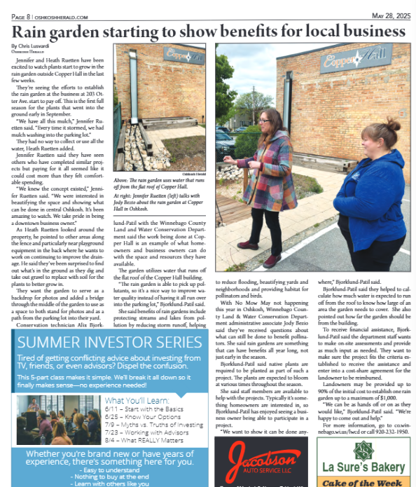 Screen Shot of Oshkosh Herald Article
