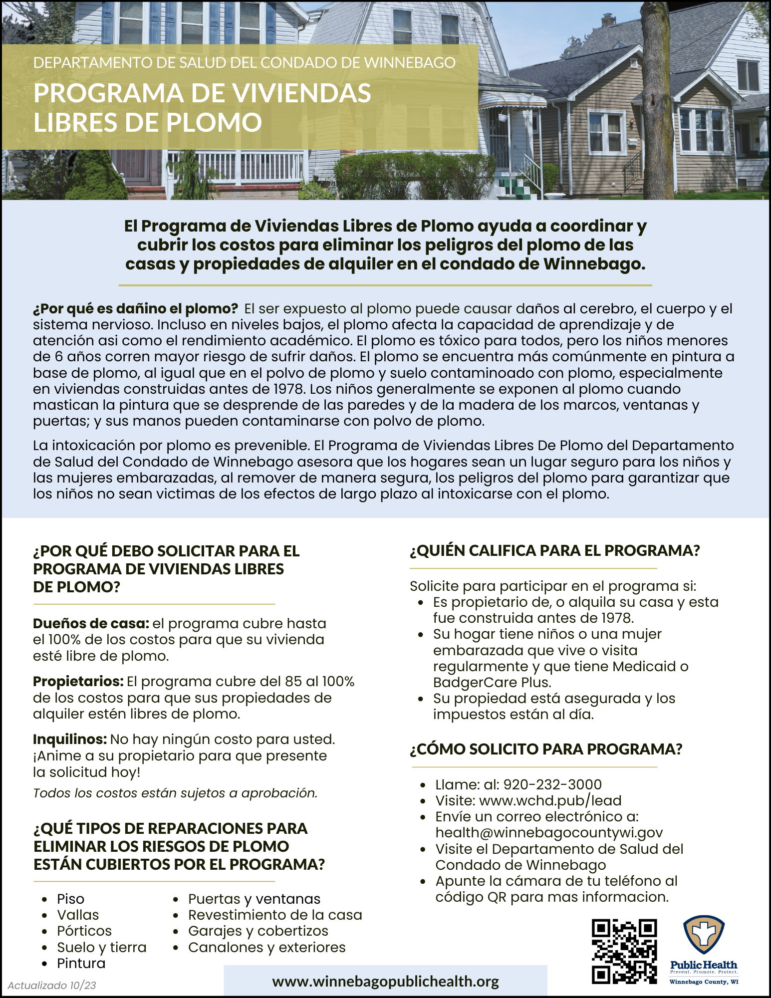 Lead-Safe Homes Flyer - Spanish