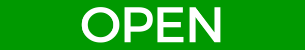 green box with word open in it