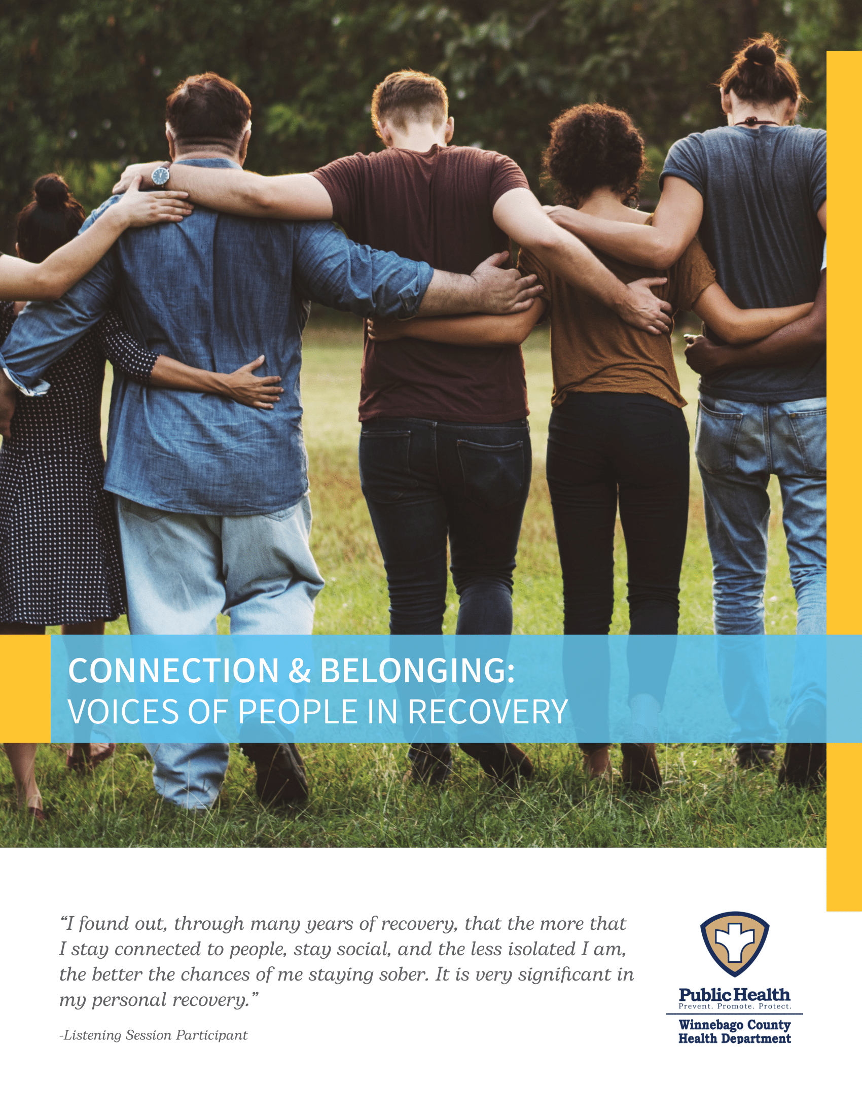 Connection & Belonging: People in Recovery Report Cover 