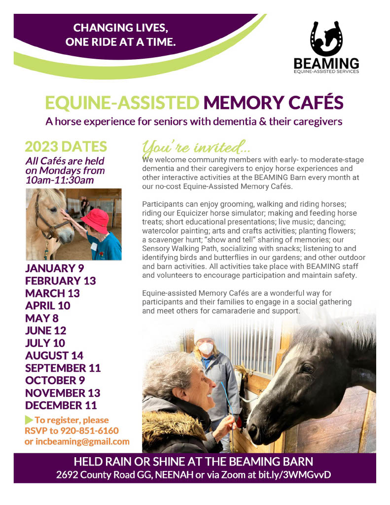Equine-Assisted Memory Café Flyer