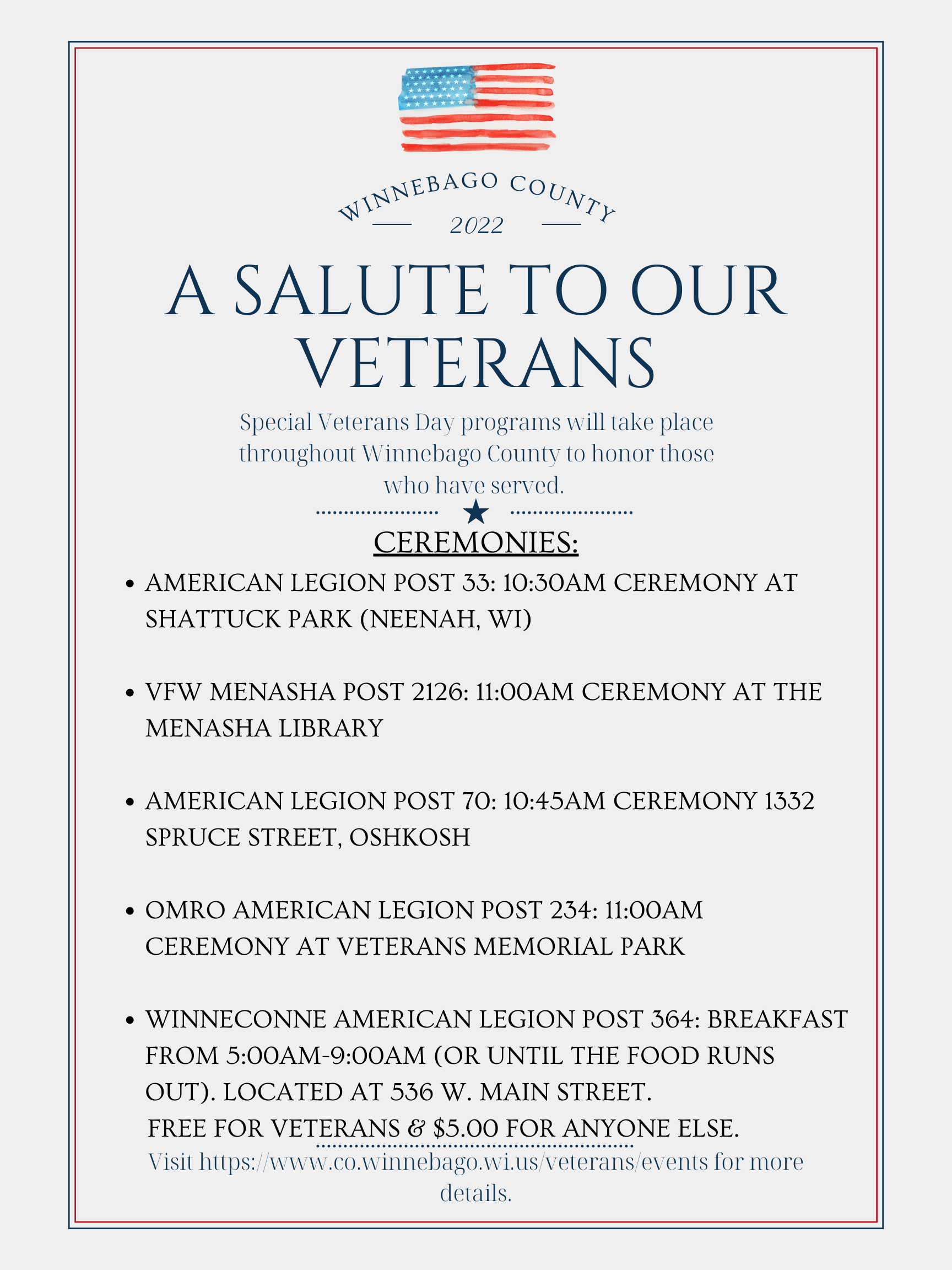 Veterans Day Programs