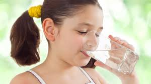 Girl drinking water